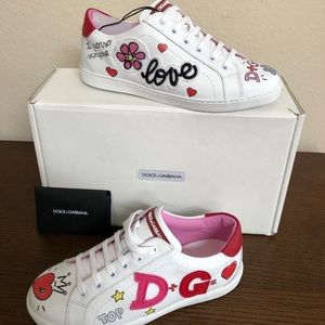Dolce and Gabbana Girl’s Leather Patch Shoes